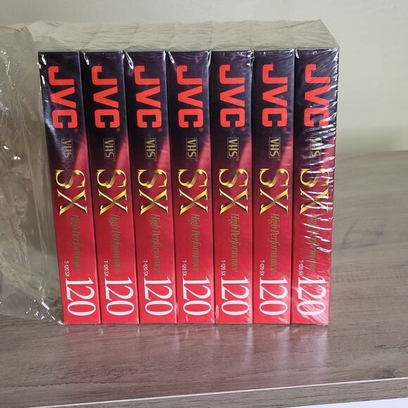 JVC 120 SX 6 hours High Performance Blank New VHS Tapes Set Of 7 - Picture 5 of 6